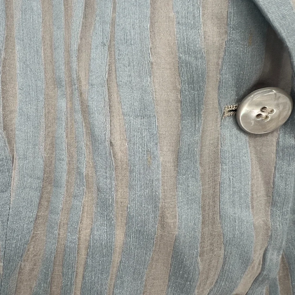 Armani Collezioni Blazer Womens 14 Linen Silk‎ Animal Print Preppy Designer